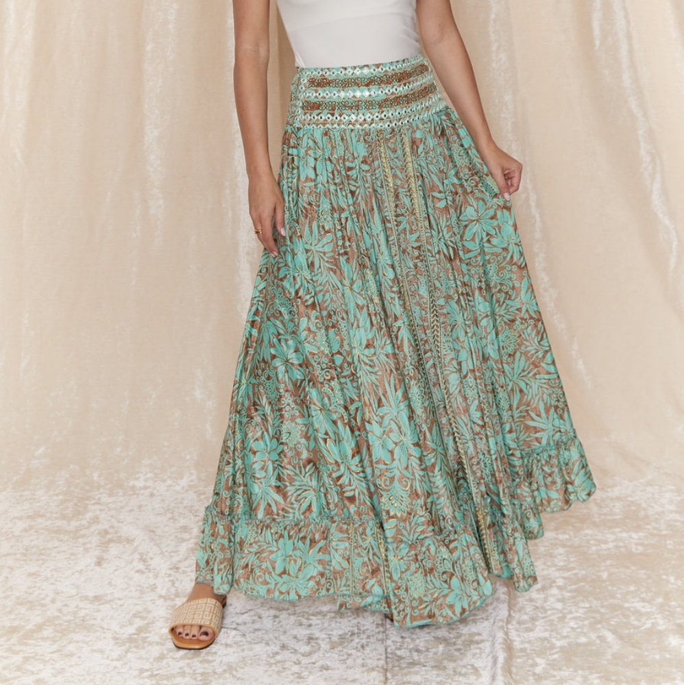 NWT Raga Boho Maxi Flowy Skirt